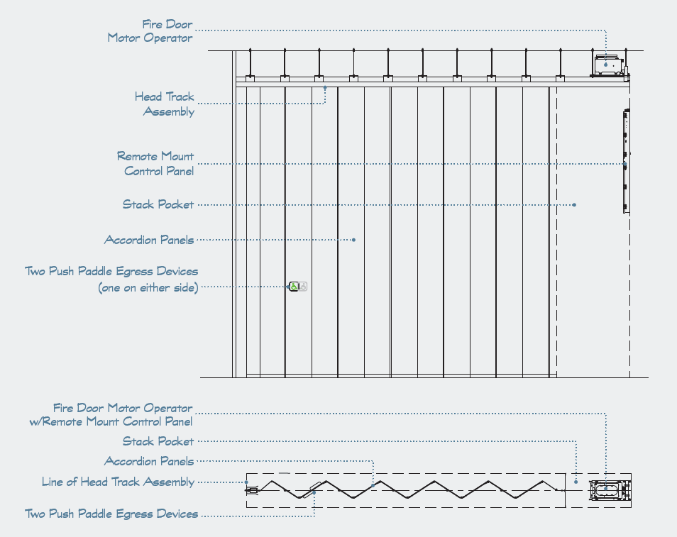 Model AC8800CP | Accordion with Paddle Egress